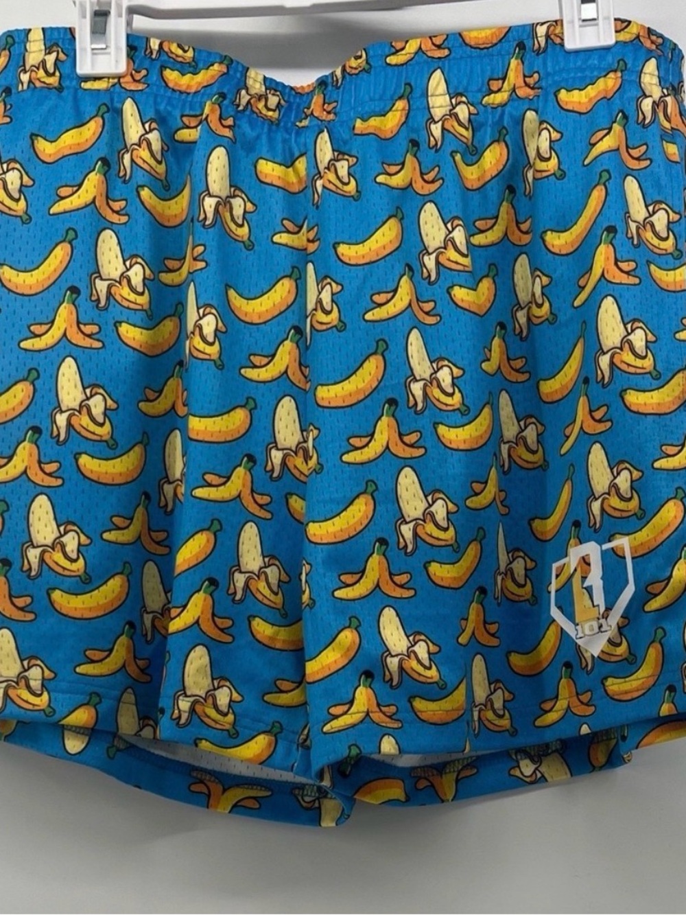 Baseball Lifestyle 101 Men’s Blue Banana-Print Athletic Shorts